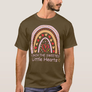 Camiseta Ensino a pré-escola de corações mais doces e K