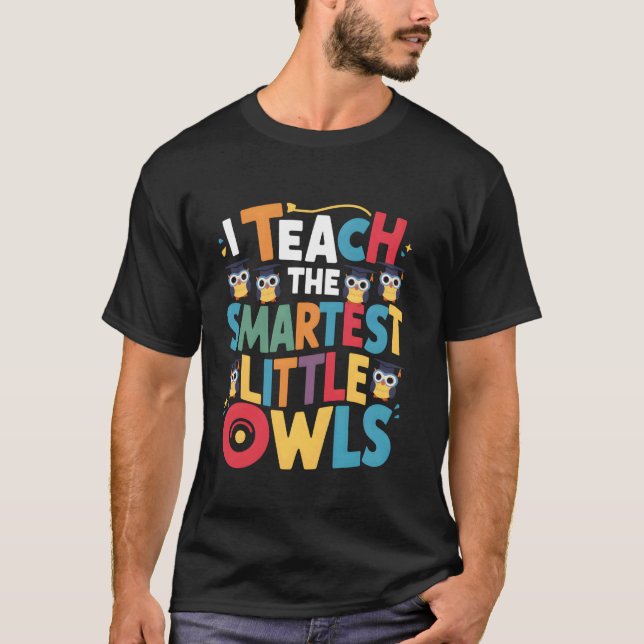 Camiseta Ensino a professora de corujas mais espertas (Frente)