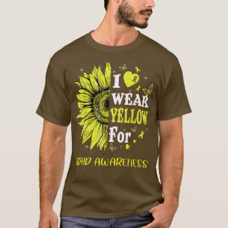 Camiseta Ensino Adhd De Girassol No Coração Brilhante