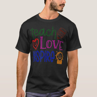 Camiseta Ensino, Amor, Inspiração, Professor, Ensino, Volta