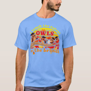 Camiseta Ensino As Corujas Mais Pertas No Outono De Queda D