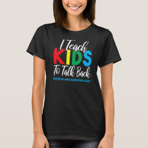 Camiseta Ensino As Crianças A Falar Em Língua De Volta Path