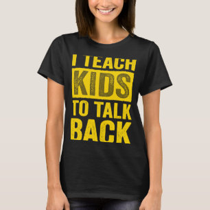 Camiseta Ensino As Crianças A Falar Linguagem De Língua DLV