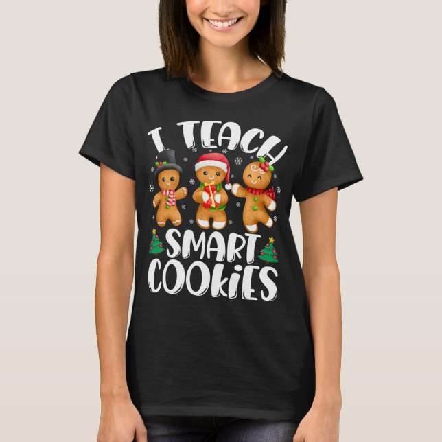 Camiseta Ensino Biscoitos Inteligentes Doces de Natal (Frente)