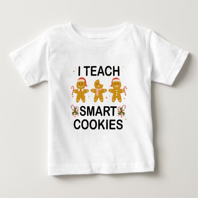 Camiseta Ensino Biscoitos Inteligentes Engraçados De Volta  (Frente)