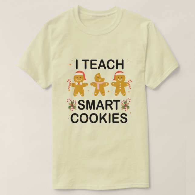 Camiseta Ensino Biscoitos Inteligentes Engraçados De Volta  (Frente do Design)