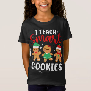 Camiseta Ensino Biscoitos Inteligentes Pão de Natal Pijama