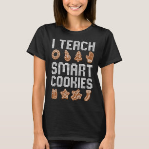 Camiseta Ensino Biscoitos Inteligentes Professor de Natal C