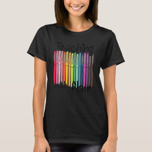 Camiseta Ensino Com Canetas De Flair Mulheres Professoras