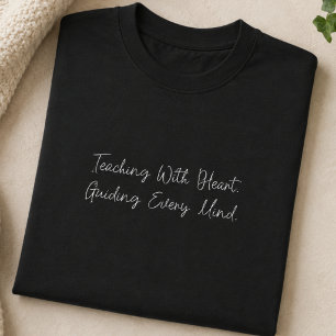 Camiseta Ensino Com Coração Guiando Cada Mente Educador