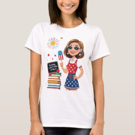 Camiseta Ensino com Liberdade e Flavor - 4 de julho Profess
