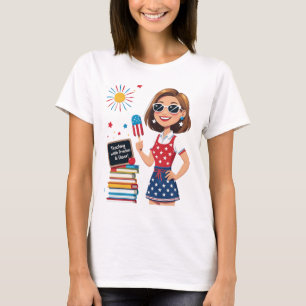 Camiseta Ensino com Liberdade e Flavor - 4 de julho Profess
