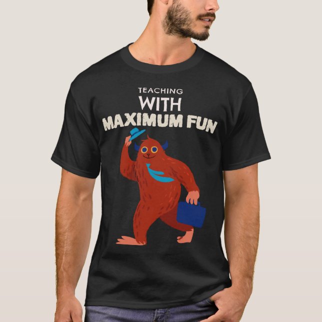 Camiseta Ensino com Máximo Diversão Professor (Frente)