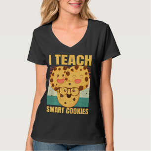 Camiseta Ensino Cookies Inteligentes Professor Engraçado Do