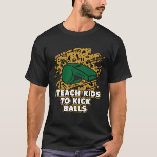 Camiseta Ensino Crianças a Chutar o Humor do Treinador de F