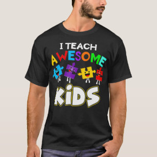 Camiseta Ensino Crianças Admiráveis Engraçadas Autismo E