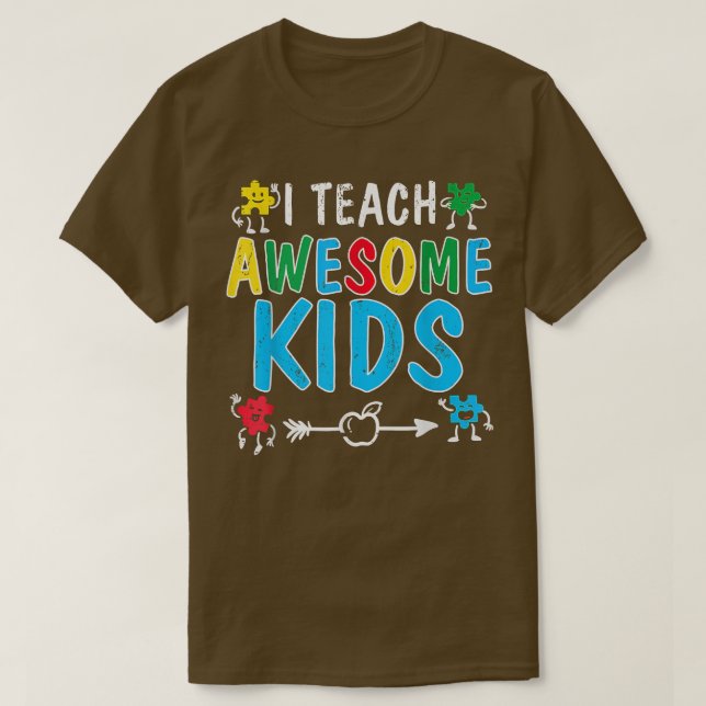 Camiseta Ensino Crianças Incríveis Autismo Sensibilização P (Frente do Design)