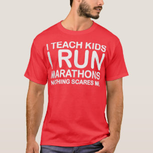 Camiseta Ensino Crianças Que Eu Corro Maratonas Correndo Pr