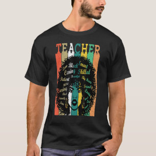 Camiseta Ensino da Mulher Negra Negra Afro-Historial Mês