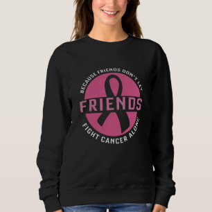 Camiseta Ensino de Cancer da Mama Bonito Amigos Suportam Un