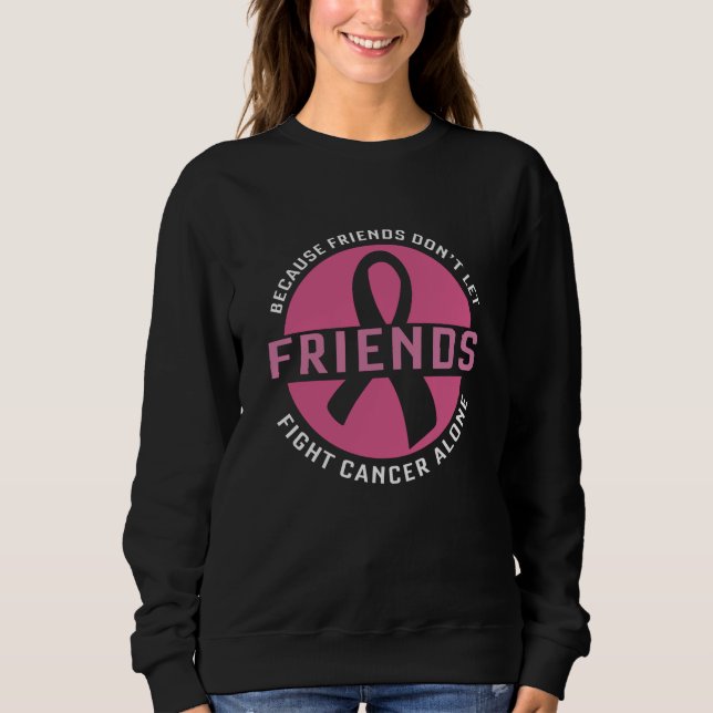Camiseta Ensino de Cancer da Mama Bonito Amigos Suportam Un (Frente)