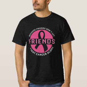 Camiseta Ensino de Cancer da Mama Bonito Amigos Suportam Un
