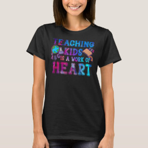 Camiseta Ensino De Crianças É Uma Obra De Professora Coraçã