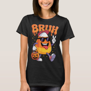 Camiseta Ensino De Halloween Engraçado De Milho De Candy