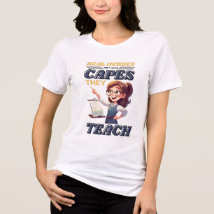 Camiseta Ensino de Heróis Reais - Apreciação de Professores