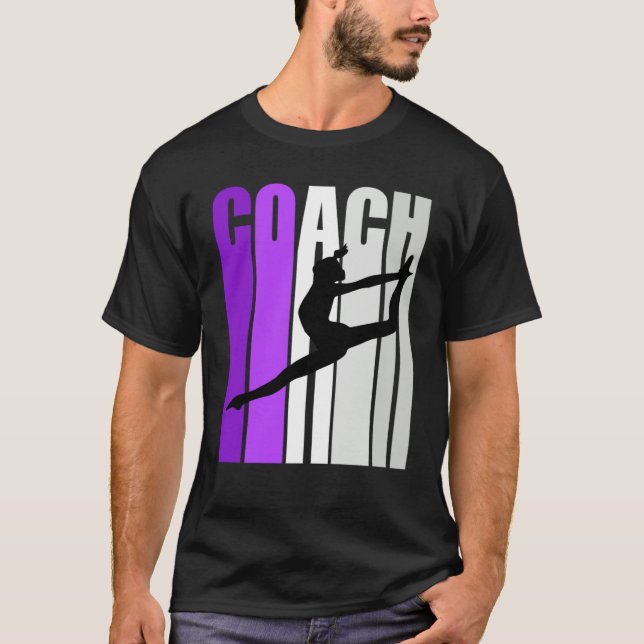 Camiseta Ensino de instrutor de treinador de dança com retr (Frente)