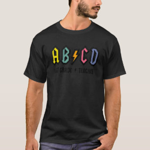 Camiseta Ensino De Professores Da Escola Abcd Rocks Da Clas