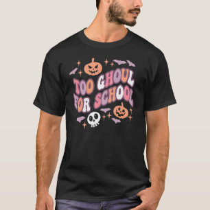 Camiseta Ensino de Professores do Halloween Bonito Ghouls G