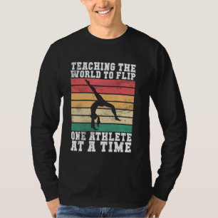 Camiseta Ensino do Mundo ao Treinador em Ginástica do Sacud