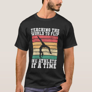 Camiseta Ensino do Mundo ao Treinador em Ginástica do Sacud