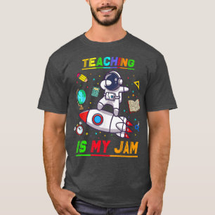Camiseta Ensino é meu astronauta emperrado de volta ao educ
