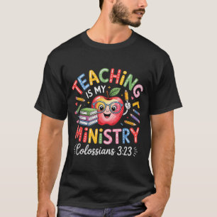 Camiseta Ensino É Meu Ministério Design de Professor Cristã