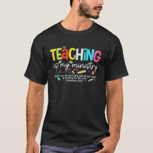 Camiseta Ensino é Meu Ministério Deus Professor Cristão Cam