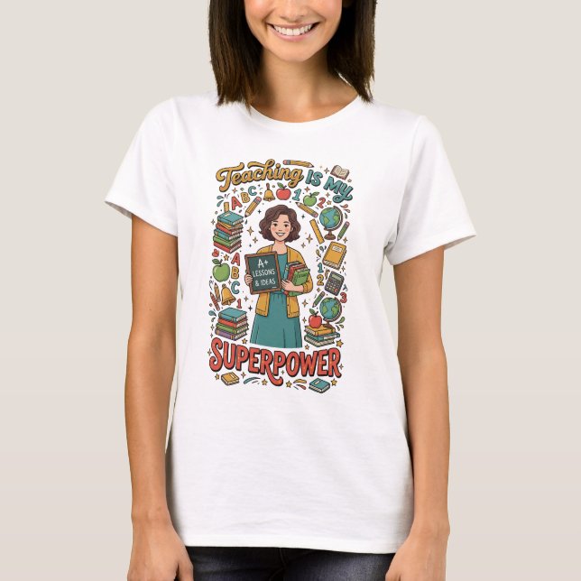 Camiseta Ensino é Meu Superpoder (Frente)