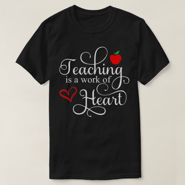 Camiseta Ensino é obra de Coração (Frente do Design)