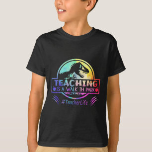 Camiseta Ensino É Uma Caminhada Em Park Teacher Life Funny 