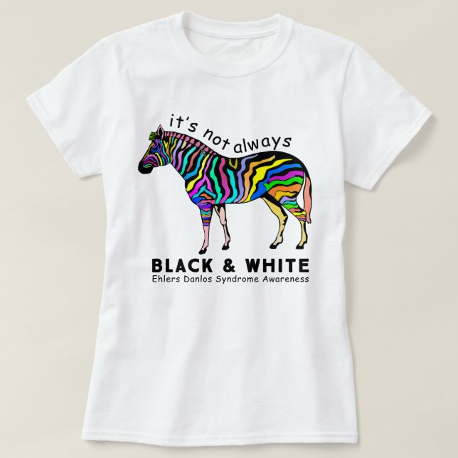 Camiseta Ensino EDS Zebra Danlos Síndrome Engraçada (Frente do Design)