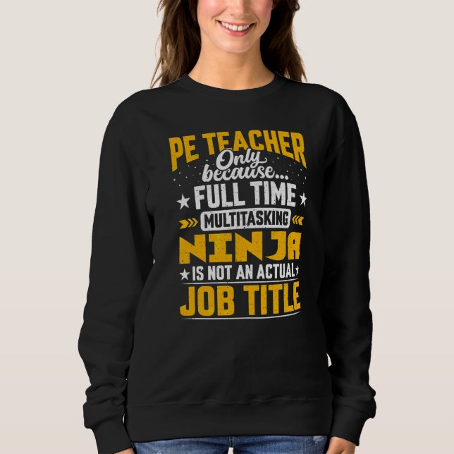 Camiseta Ensino Físico de Título de Emprego de Professores  (Frente)