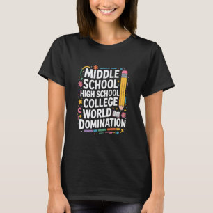 Camiseta Ensino Fundamental Ensino Médio Faculdade Domínio