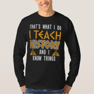 Camiseta Ensino História E Sei Coisas Professora De Históri
