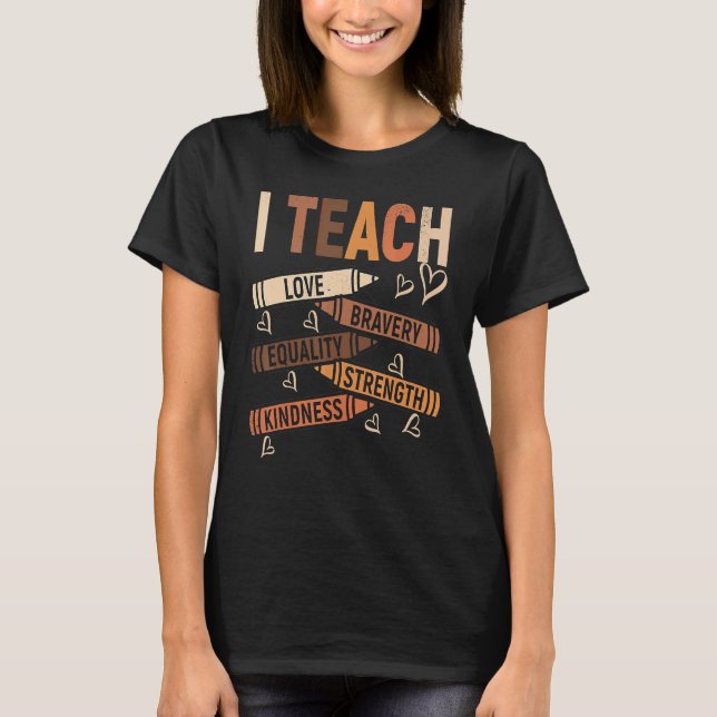 Camiseta Ensino História Negra Mês Melanina África T (Frente)