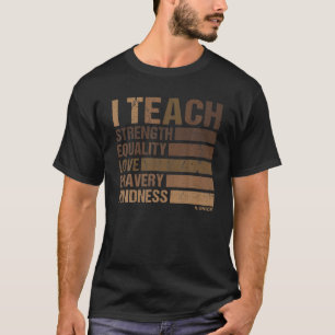 Camiseta Ensino História Negra Professora Celebrando Presen