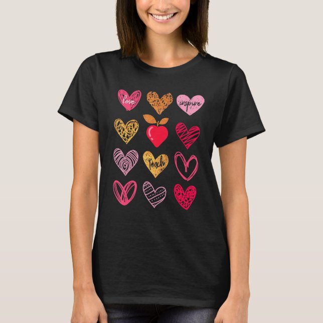 Camiseta Ensino Inspire Amor Lápis Flor-Leopardo L (Frente)