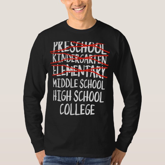 Camiseta Ensino Médio de Graduação Elementar De Volta À Esc (Frente)