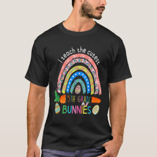Camiseta Ensino O 5 Mais Perto Da Grau Bunnis Rainbow Happy