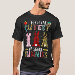 Camiseta Ensino O Dia Da Páscoa De Bunnies Da rua Mais Jus